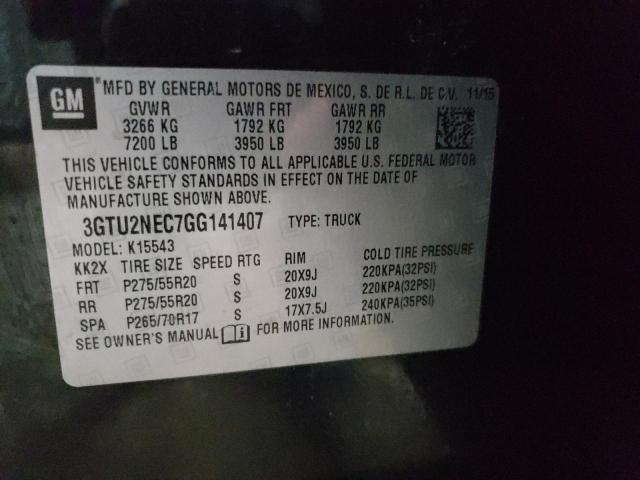 2016 GMC SIERRA K15 - 3GTU2NEC7GG141407