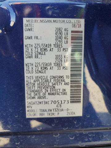 2019 NISSAN ROGUE S - 5N1AT2MT3KC705173