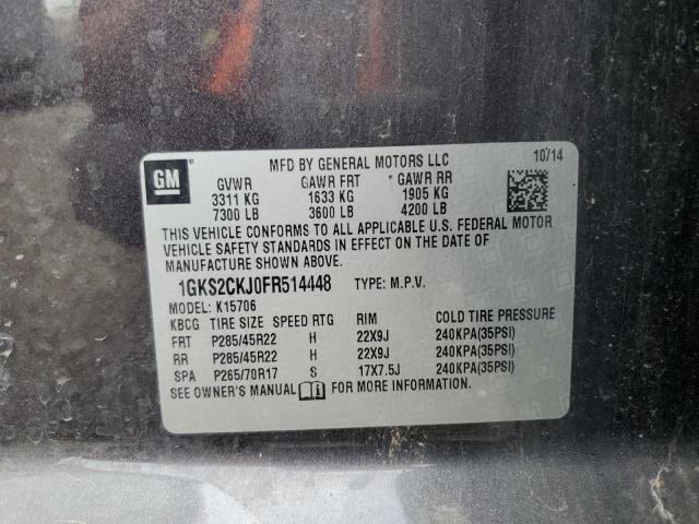 2015 GMC YUKON DENA - 1GKS2CKJ0FR514448