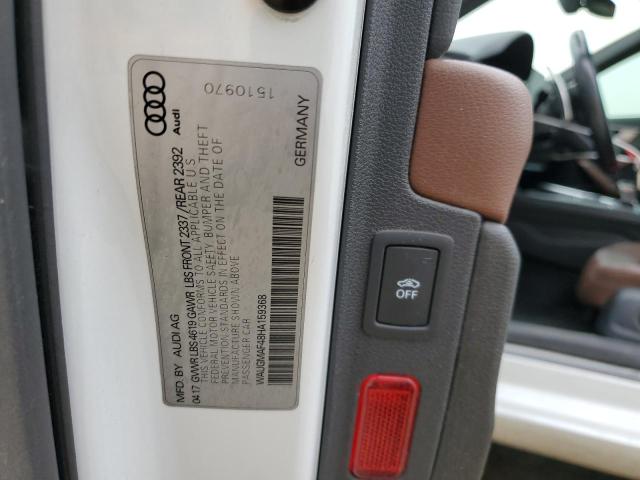 2017 AUDI A4 ULTRA P WAUGMAF48HA159368