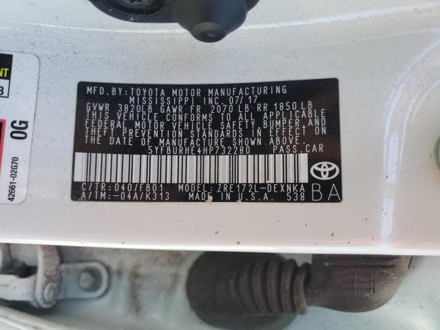 2017 TOYOTA COROLLA L - 5YFBURHE4HP732280