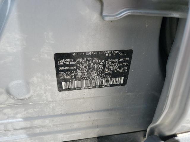 2019 SUBARU FORESTER S JF2SKAJC5KH542282