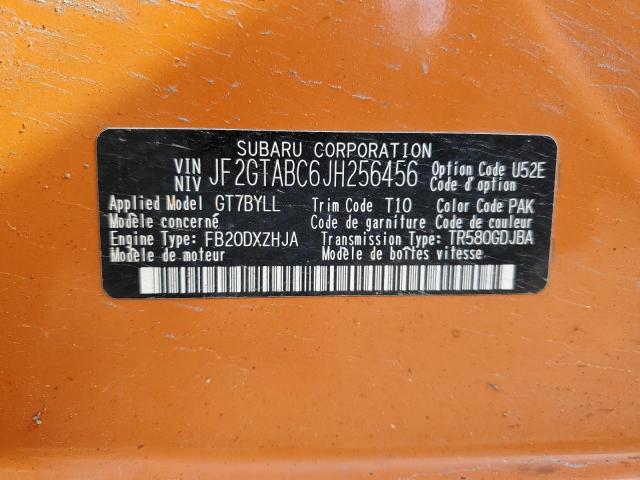 2018 SUBARU CROSSTREK - JF2GTABC6JH256456