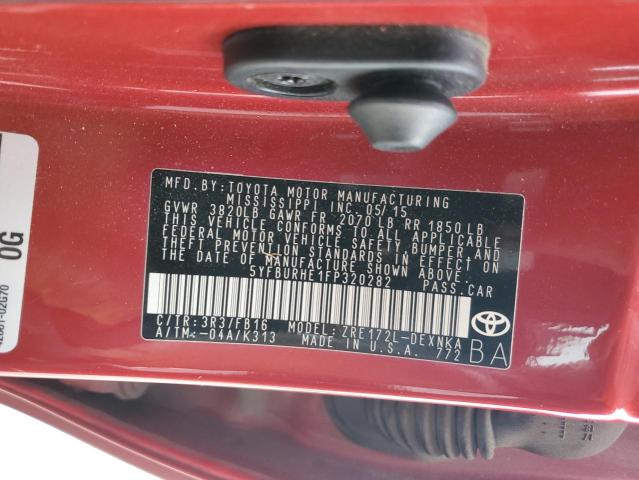 2015 TOYOTA COROLLA L - 5YFBURHE1FP320282