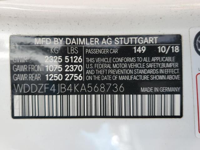 2019 MERCEDES-BENZ E 300 - WDDZF4JB4KA568736