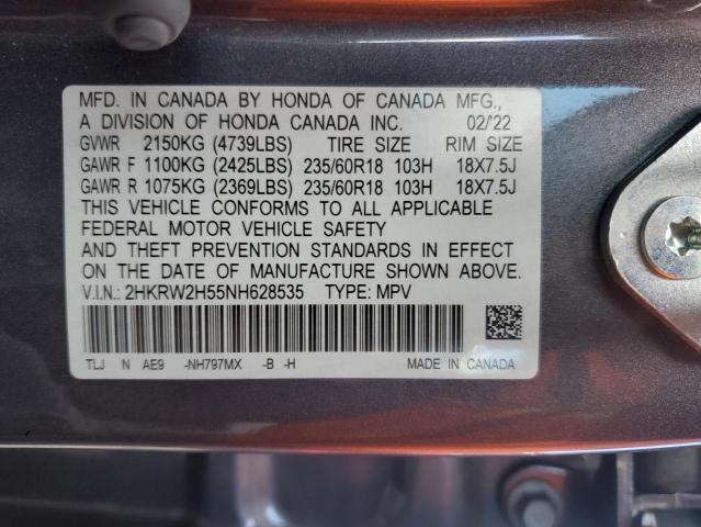 2022 HONDA CR-V EX - 2HKRW2H55NH628535