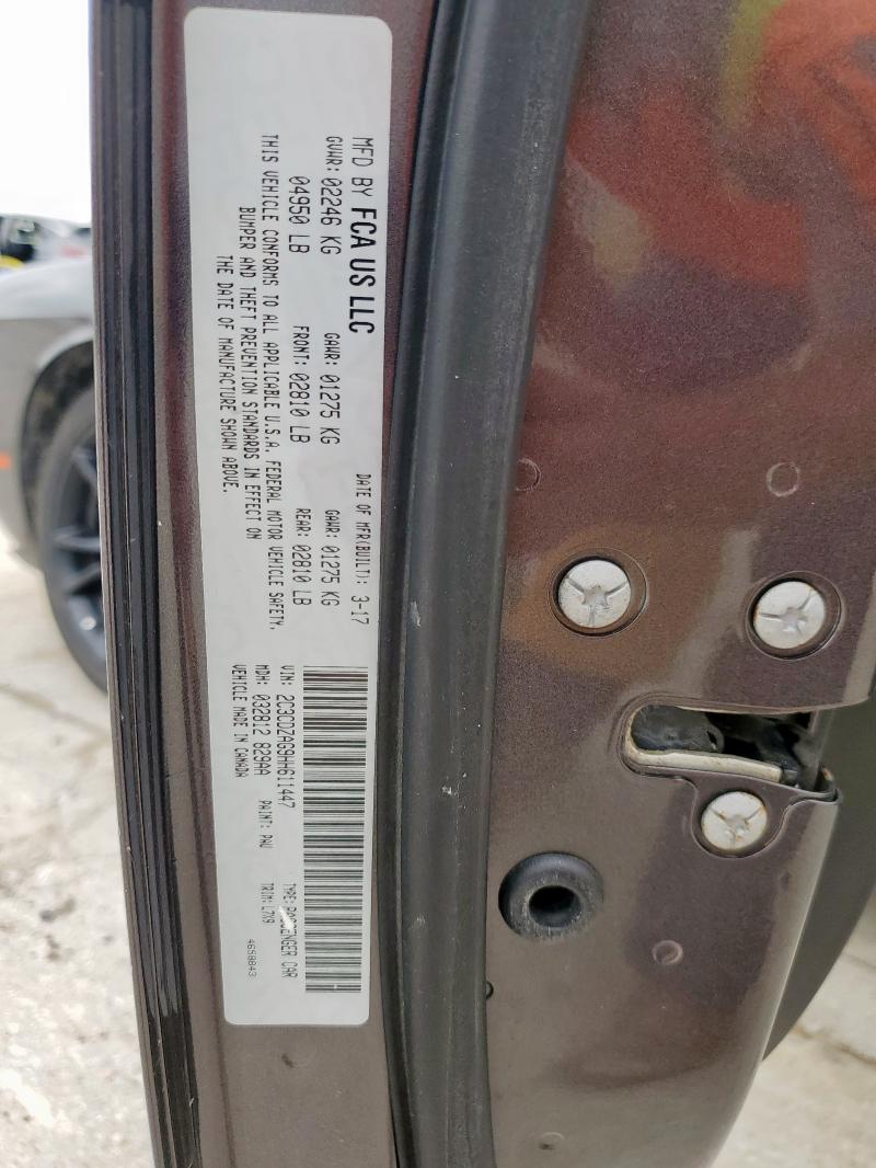 2017 DODGE CHALLENGER - 2C3CDZAG9HH611447