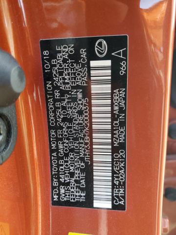 2019 LEXUS UX 200 JTHY3JBH7K2000375