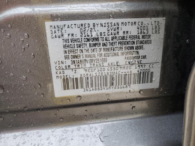 2021 NISSAN SENTRA SR - 3N1AB8DV1MY251689