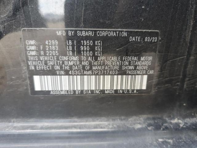 2023 SUBARU IMPREZA SP 4S3GTAM67P3717403