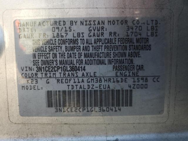 2016 NISSAN VERSA NOTE - 3N1CE2CP1GL360414