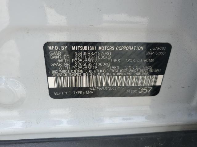 2022 MITSUBISHI OUTLANDER - JA4APVAU5NU024156