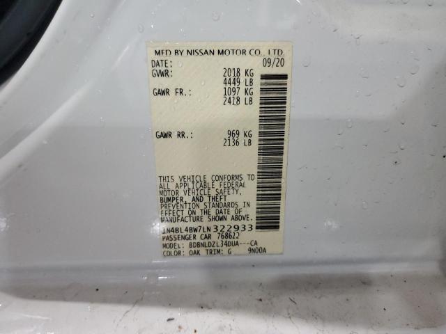 2020 NISSAN ALTIMA S - 1N4BL4BW7LN322933