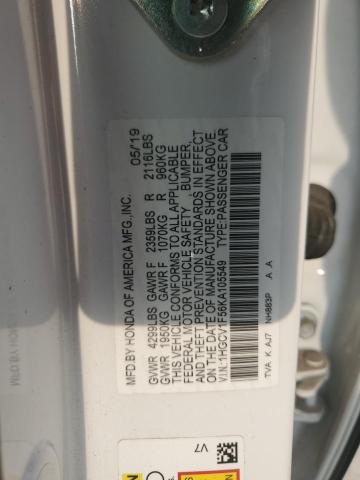 2019 HONDA ACCORD EXL - 1HGCV1F56KA105549
