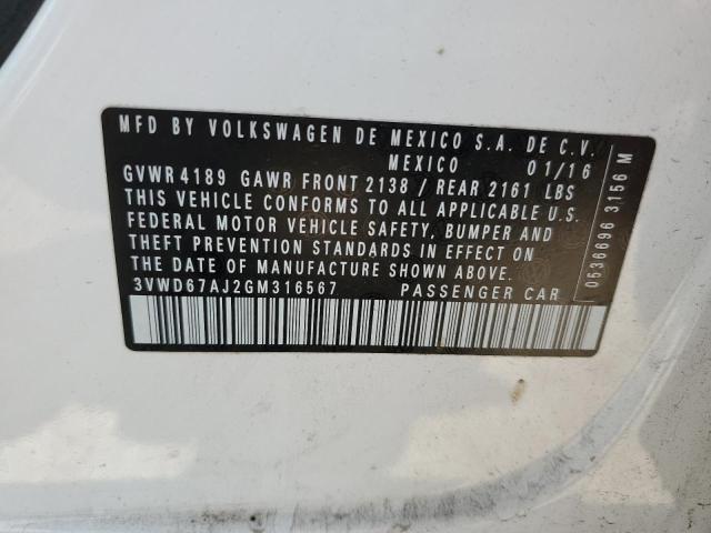 2016 VOLKSWAGEN JETTA SE - 3VWD67AJ2GM316567