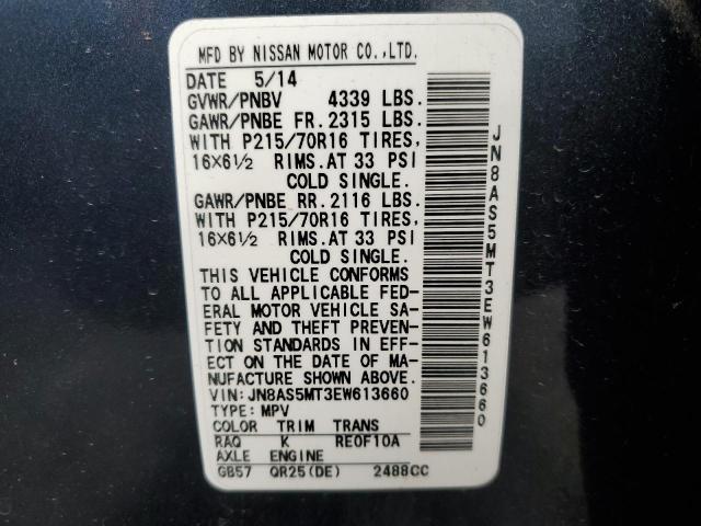 2014 NISSAN ROGUE SELE - JN8AS5MT3EW613660