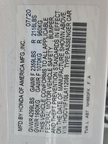 2020 HONDA ACCORD LX - 1HGCV1F10LA112088