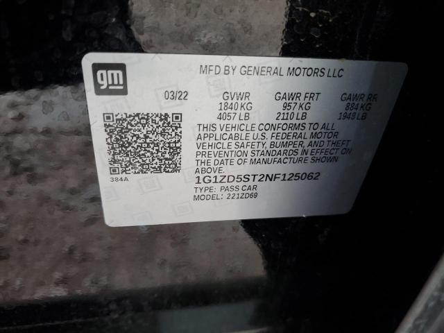 2022 CHEVROLET MALIBU LT 1G1ZD5ST2NF125062
