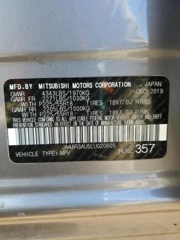 2020 MITSUBISHI OUTLANDER - JA4AR3AU5LU020605