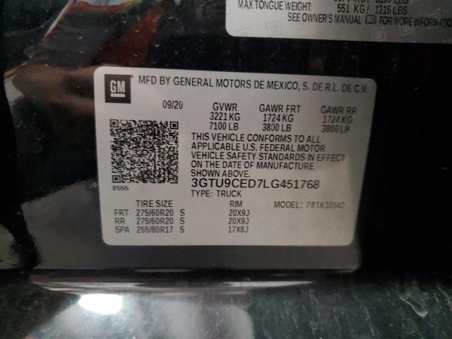 2020 GMC SIERRA K15 - 3GTU9CED7LG451768