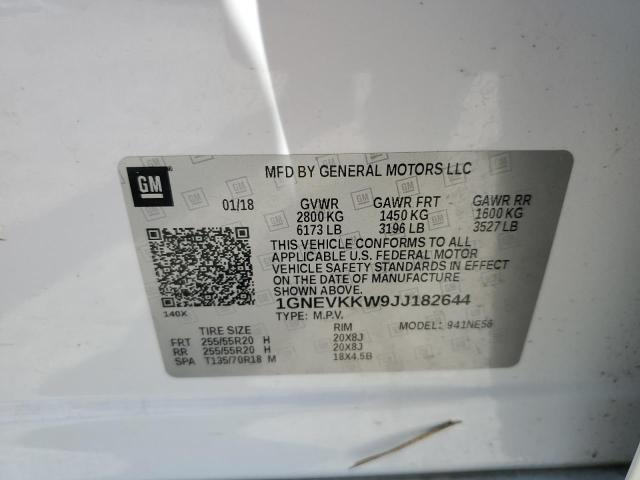 2018 CHEVROLET TRAVERSE H 1GNEVKKW9JJ182644