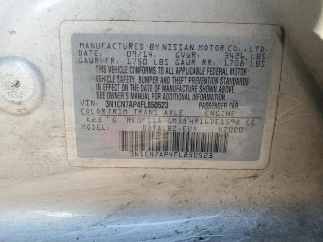 2015 NISSAN VERSA S - 3N1CN7AP4FL850523
