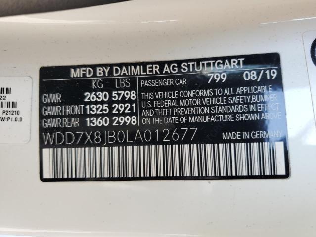 2020 MERCEDES-BENZ AMG GT 63 WDD7X8JB0LA012677