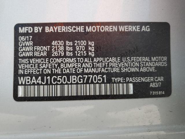 2018 BMW 430I GRAN - WBA4J1C50JBG77051