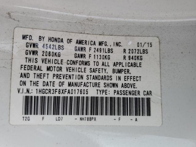 2015 HONDA ACCORD EXL - 1HGCR3F8XFA017605