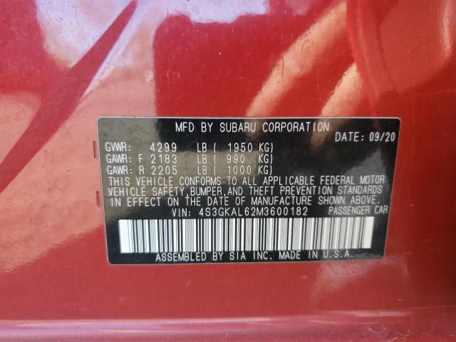 2021 SUBARU IMPREZA SP 4S3GKAL62M3600182
