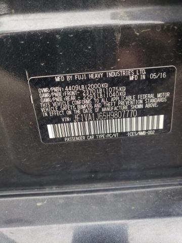 2017 SUBARU WRX LIMITE JF1VA1J65H9807770