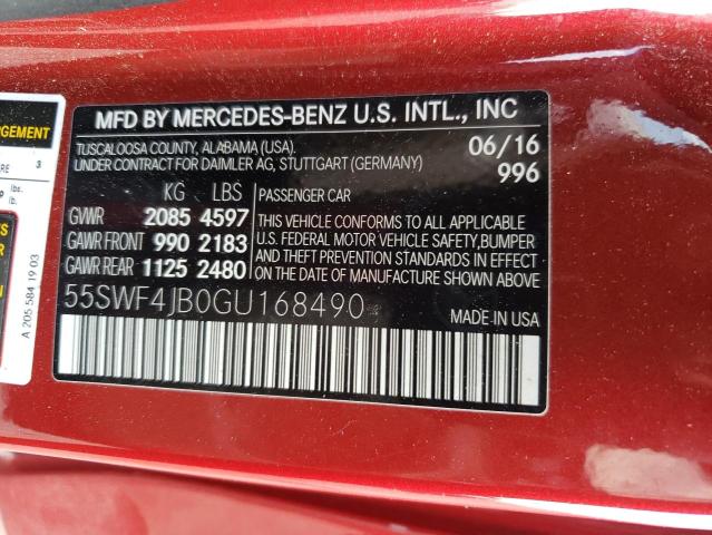 2016 MERCEDES-BENZ C 300 - 55SWF4JB0GU168490