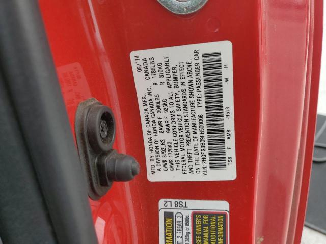 2015 HONDA CIVIC - 2HGFG3B09FH500006