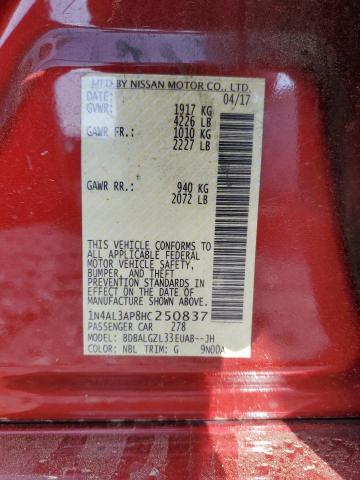 2017 NISSAN ALTIMA 2.5 - 1N4AL3AP8HC250837