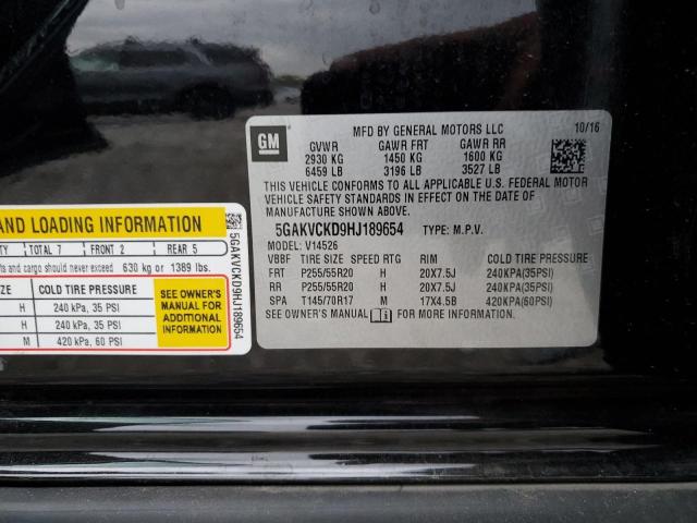 2017 BUICK ENCLAVE - 5GAKVCKD9HJ189654