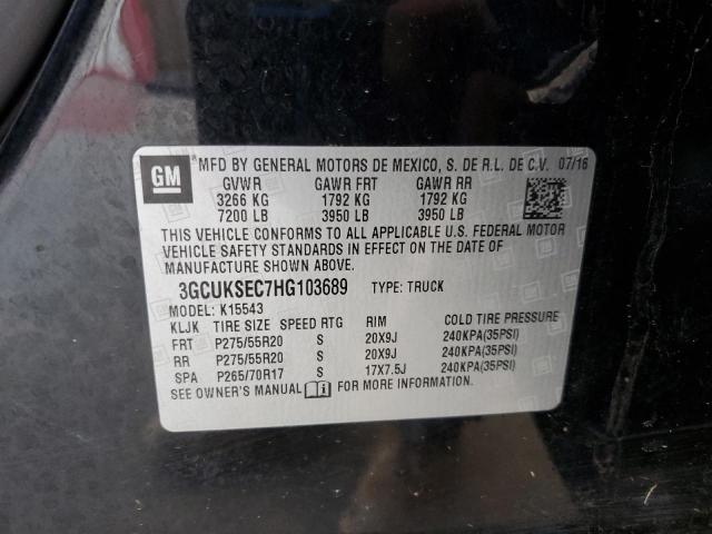 2017 CHEVROLET SILVERADO - 3GCUKSEC7HG103689
