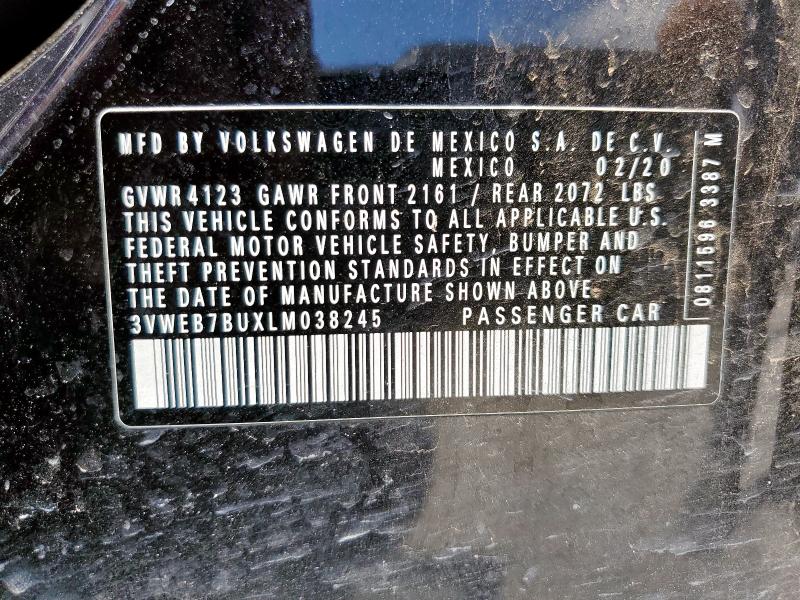 2020 VOLKSWAGEN JETTA SEL 3VWEB7BUXLM038245