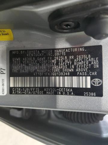 2016 TOYOTA CAMRY LE - 4T1BF1FK3GU139348