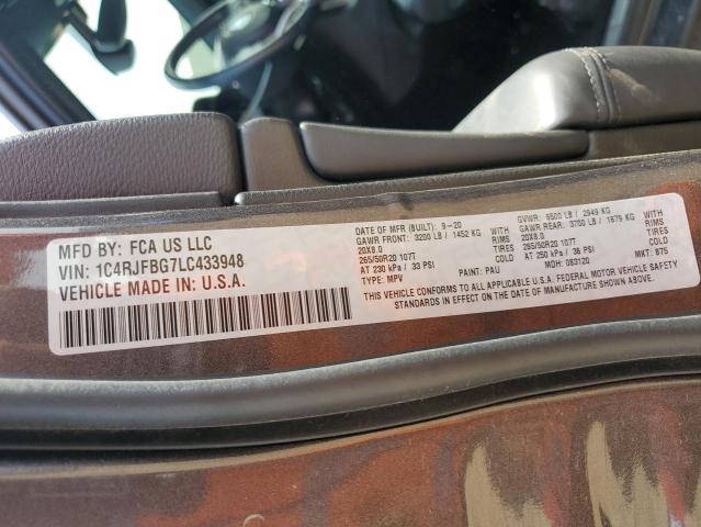 2020 JEEP GRAND CHER - 1C4RJFBG7LC433948