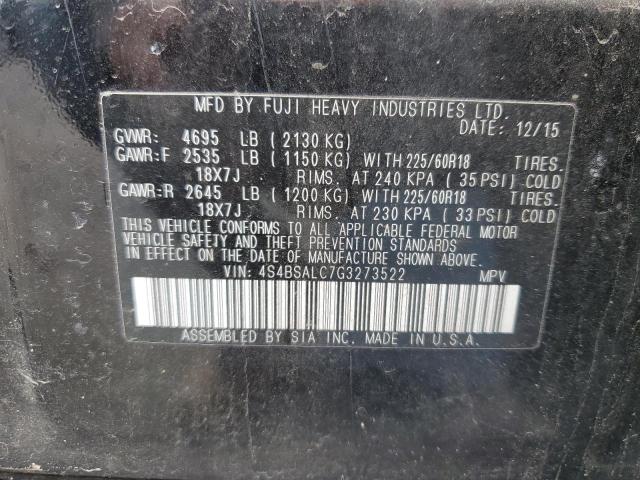 2016 SUBARU OUTBACK 2. - 4S4BSALC7G3273522