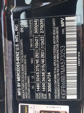 2021 MERCEDES-BENZ GLE AMG 53 4JGFB6BB7MA573253