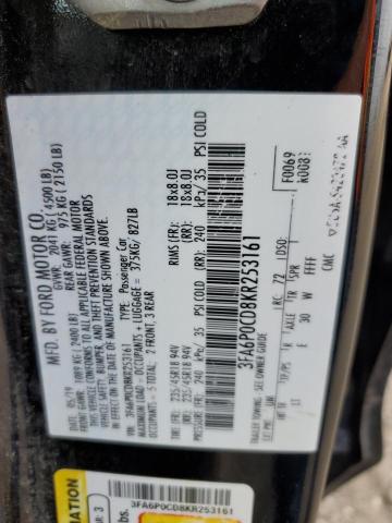 2019 FORD FUSION SEL - 3FA6P0CD8KR253161