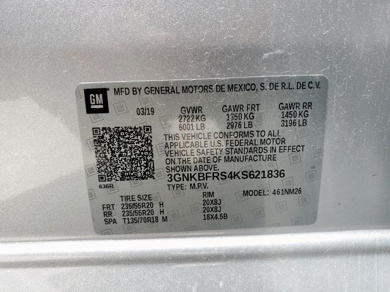 3gnkbfrs4ks621836 - 2019 Chevrolet blazer premier - #54192215