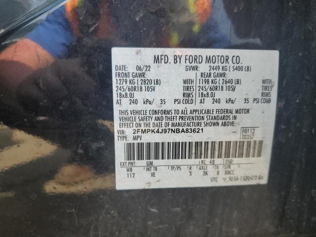 2022 FORD EDGE SEL - 2FMPK4J97NBA83621