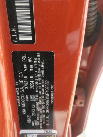 2021 KIA FORTE GT L - 3KPF34AD1ME402682