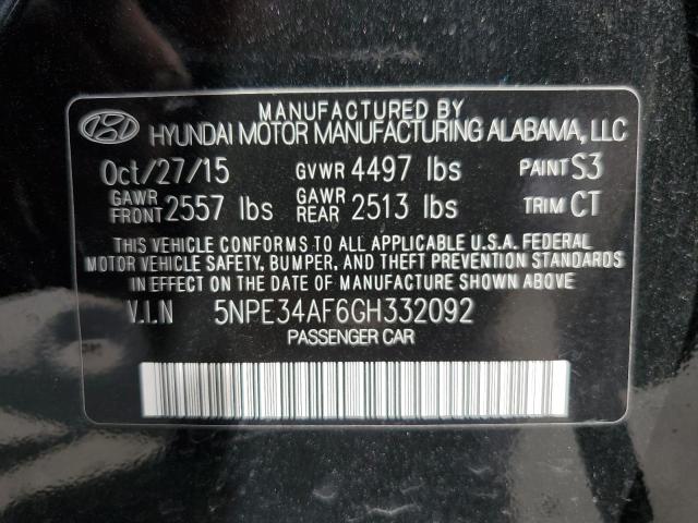 2016 HYUNDAI SONATA SPO - 5NPE34AF6GH332092