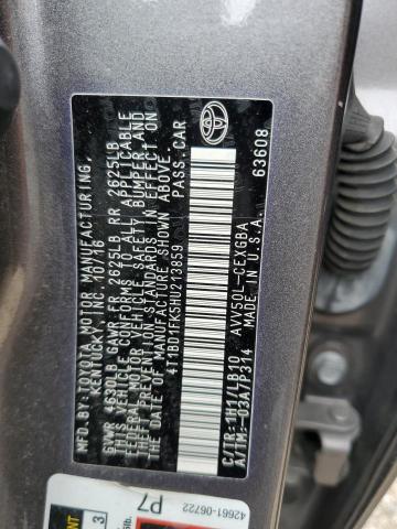 2017 TOYOTA CAMRY HYBR - 4T1BD1FK5HU213859