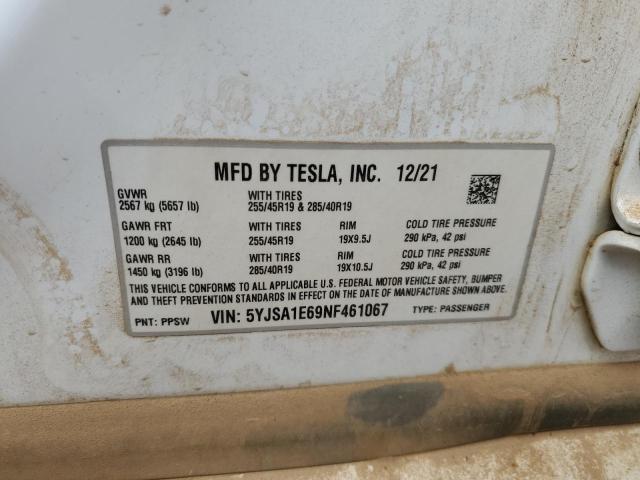 2022 TESLA MODEL S - 5YJSA1E69NF461067