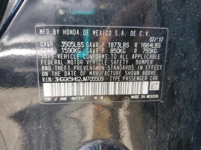 2018 HONDA FIT SPORT 3HGGK5H62JM705509
