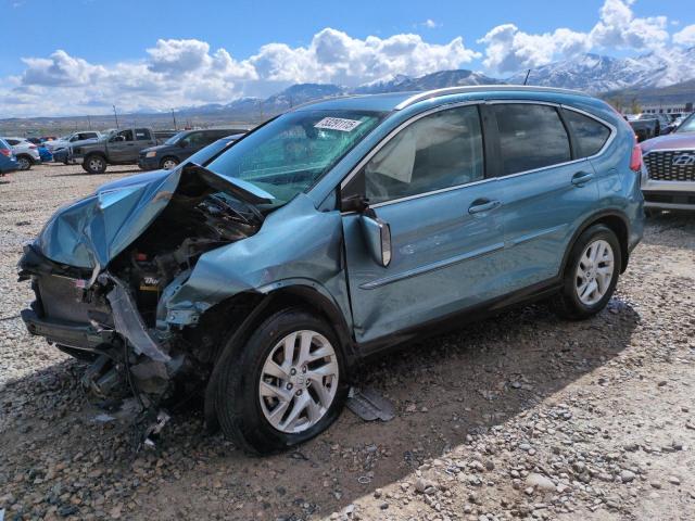 HONDA CR-V EXL 2015 teal  gas 5J6RM4H76FL073752 photo #1